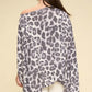 Animal Printed Rayon Span Poncho