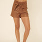 Faux leather shorts