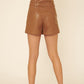 Faux leather shorts