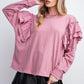 Double Ruffle Sleeves Top