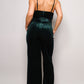 Samba Rhinestone Belt Velvet Jumpsuit