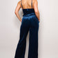 Samba Rhinestone Belt Velvet Jumpsuit