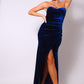 Strapless Sweetheart Maxi Velvet Dress