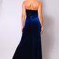 Strapless Sweetheart Maxi Velvet Dress