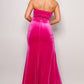 Strapless Sweetheart Maxi Velvet Dress