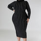 Turtle Neck Stretch Dress