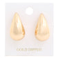 Teardrop Puff Gold Dipped Earring