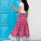 Ladies Casual Fashion Boho Print Skirt