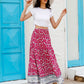 Ladies Casual Fashion Boho Print Skirt