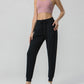 Drawstring waist sports stretch trousers Nude sweatpants