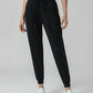 Drawstring waist sports stretch trousers Nude sweatpants