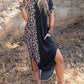 New Street Trendy Women's Round Neck Package Hip Skirt Long Skirt Dress