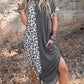 New Street Trendy Women's Round Neck Package Hip Skirt Long Skirt Dress