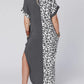New Street Trendy Women's Round Neck Package Hip Skirt Long Skirt Dress