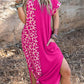 New Street Trendy Women's Round Neck Package Hip Skirt Long Skirt Dress