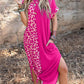 New Street Trendy Women's Round Neck Package Hip Skirt Long Skirt Dress