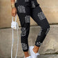 Women's Casual Lapel Buttoned Belt Cargo Jumpsuit